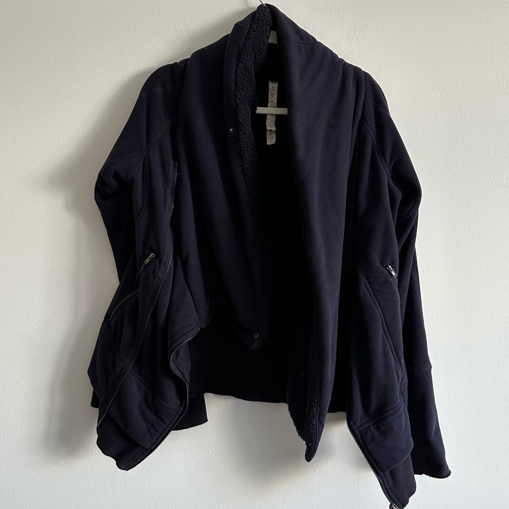 Lululemon Navy Wrap Sweater Cardigan Jacket | Size 10